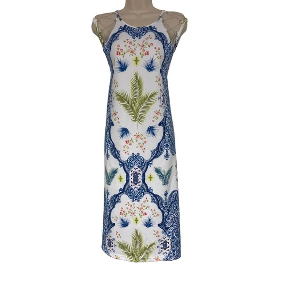 Size XXL‎ 1X 16 MIXED PRINT SCUBA SHEATH DRESS Summer Wedding Party PLUS SIZE - Picture 1 of 4